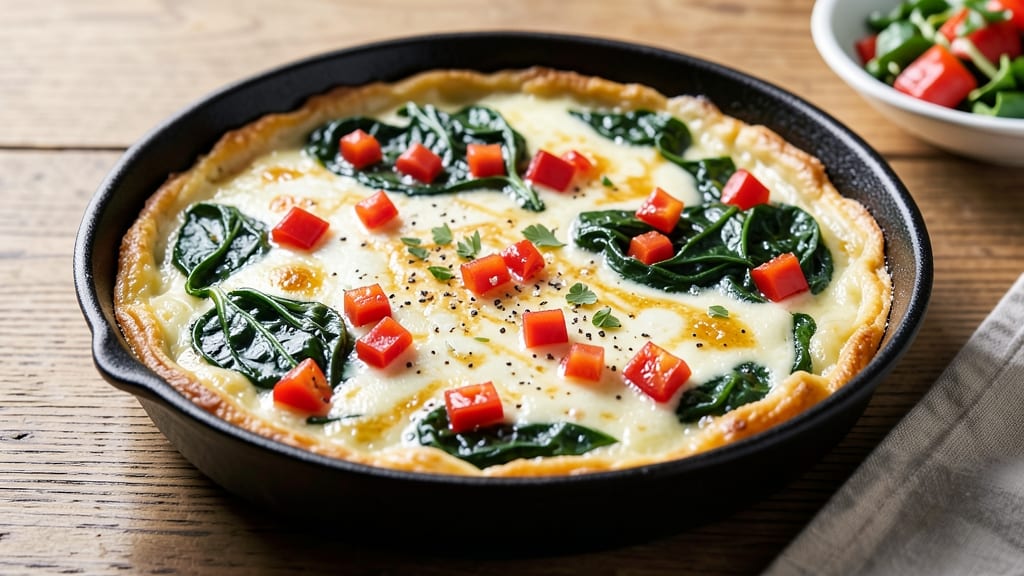 4 Egg Crustless Quiche Recipe: Eggy Protein-Packed Breakfast in One Skillet