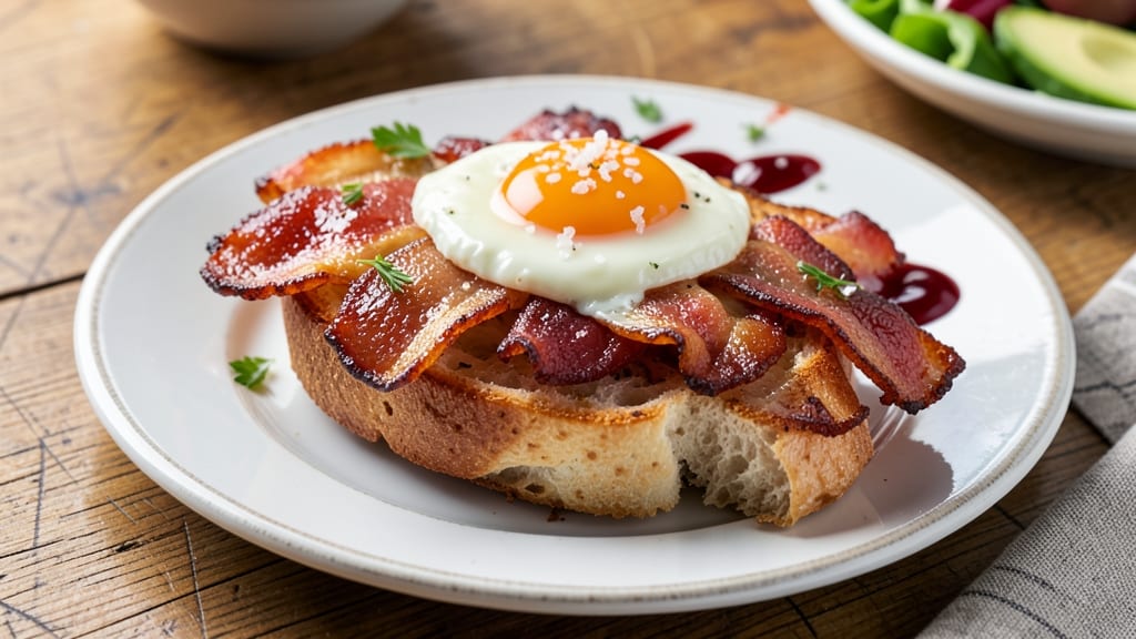 Bacon and Egg English Muffin Recipe: Crispy Crust, Runny Yolk Magic