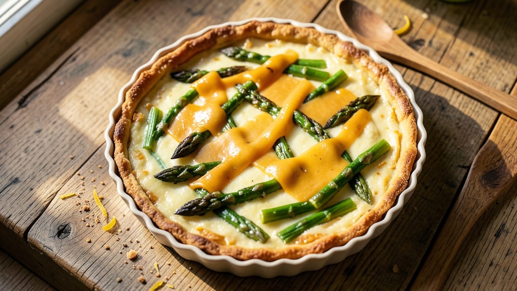 Asparagus Egg Quiche Recipe: Golden Crust With Earthy Greens