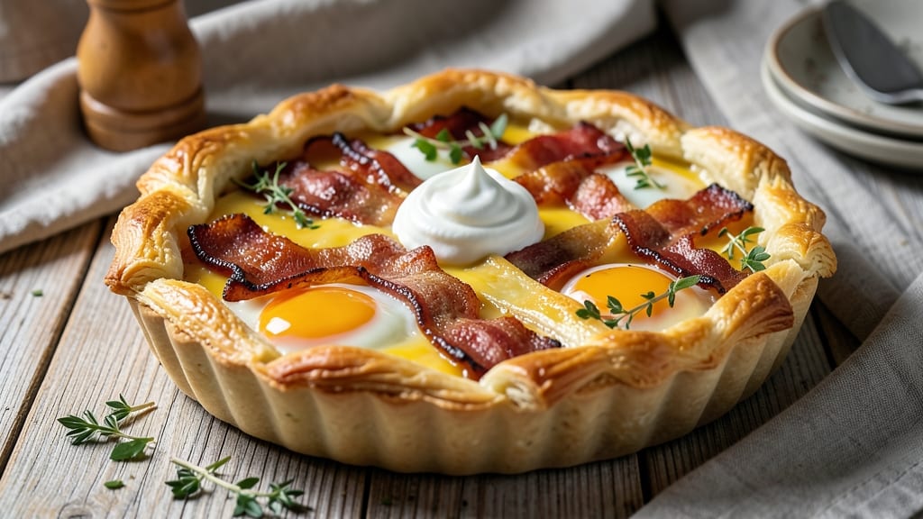 Bacon & Egg Pie Recipe NZ: Crispy Pastry Hugging Runny Yolks and Smoky Bacon