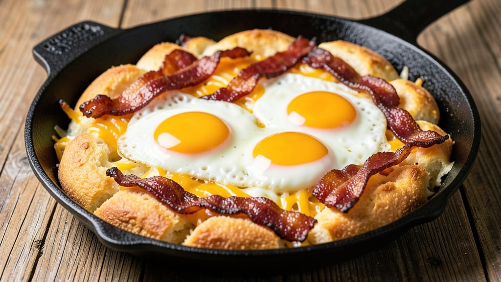 Bacon Egg and Cheese Biscuit Bake Recipe: Crispy-Topped Comfort in One Bite