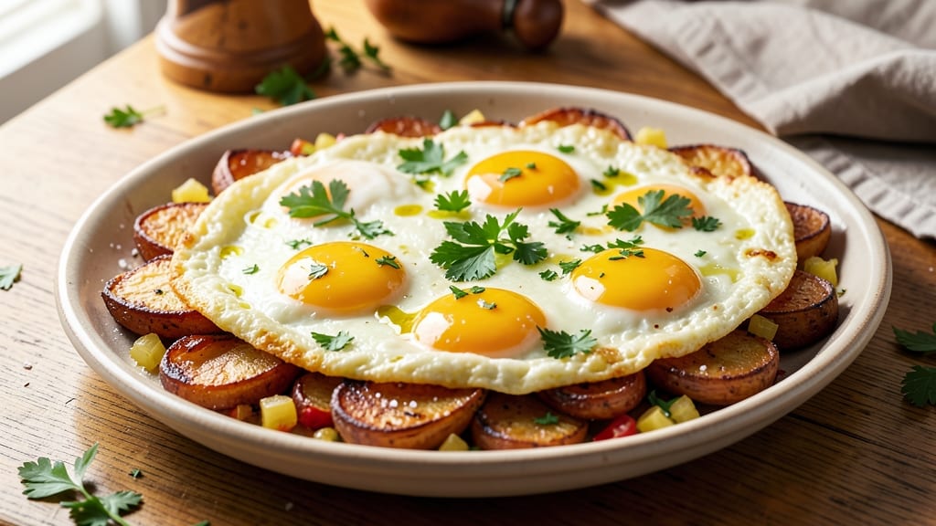 Spanish Egg Omelet Recipe: Tortilla Española With Golden, Runny Centers
