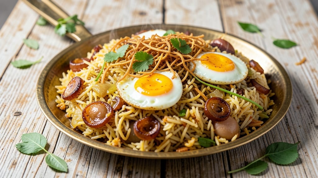 Thalappakatti Egg Biryani Recipe: Fragrant Layered Rice With Spiced Eggs and Herbs