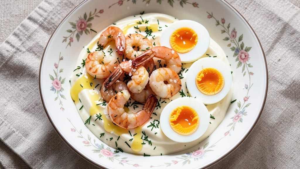 Shrimp and Egg Salad Recipe: Zesty Lemon-Cream Dressing With Crunchy Add-Ins