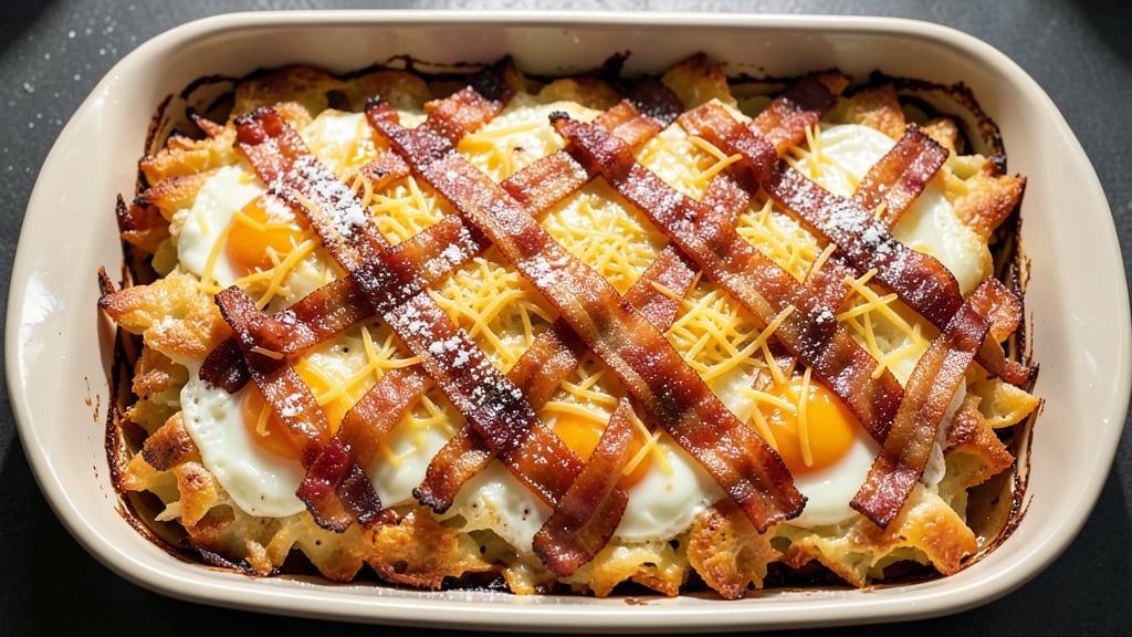 Bacon, Egg, and Hash Brown Casserole Recipe: Cracker Barrel's Crispy-Topped Comfort