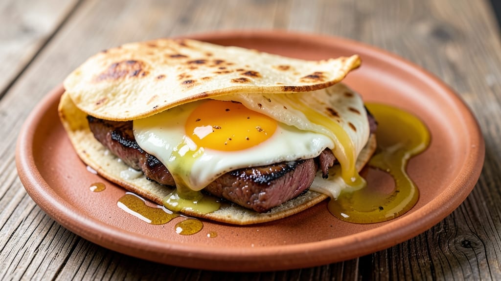 Steak Egg and Cheese Burrito Recipe: Fluffy Tortilla Hugs Runny Yolk Magic