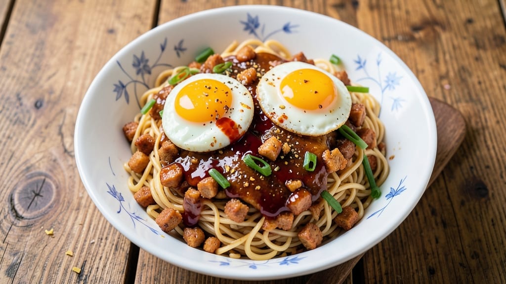 Spam Ramen Noodles and Egg Recipe: Spicy Umami Twist on Classic Comfort