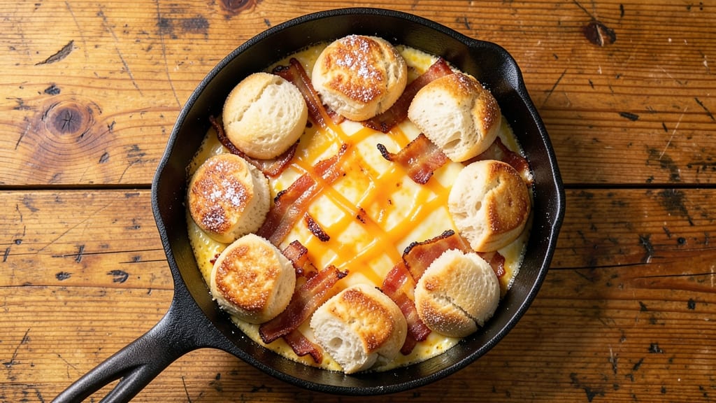 Bacon, Egg, and Cheese Biscuit Casserole Recipe: Crispy-Topped Breakfast Bake for Crowds