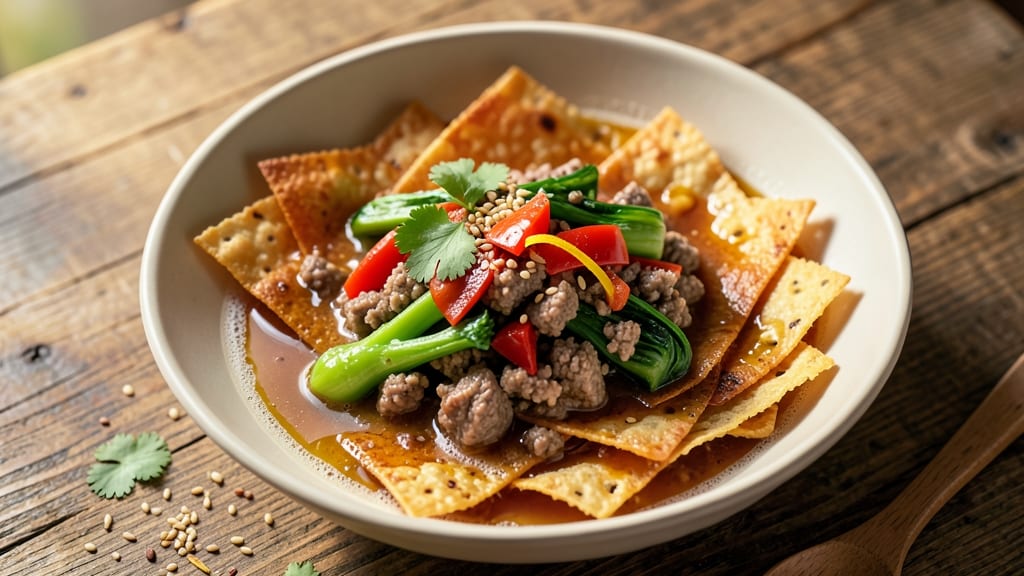 Top Rated Egg Roll in a Bowl Recipe: Crispy Tortilla Crunch With Silky Yolk Magic