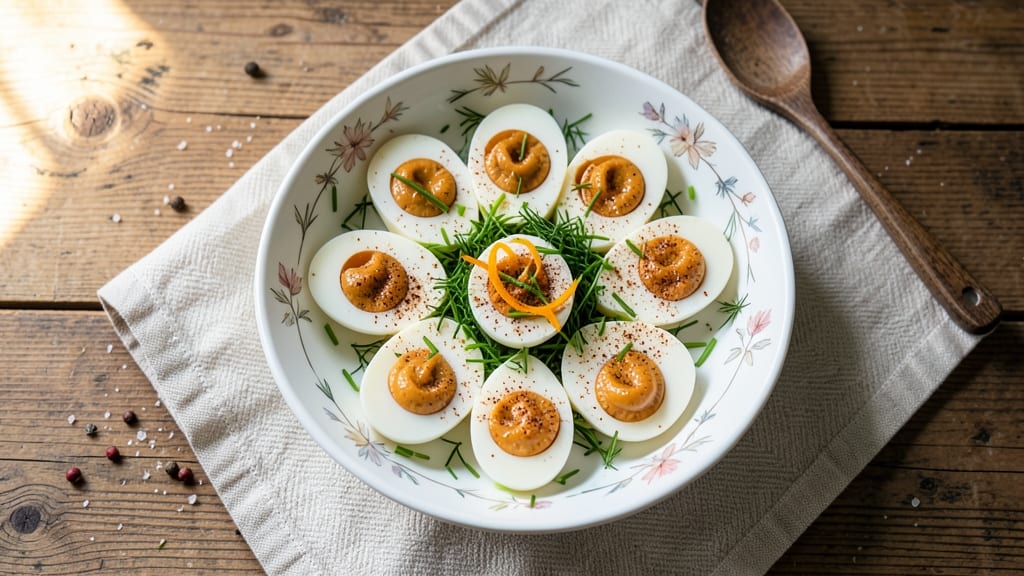 Traditional Deviled Egg Salad Recipe: Crunchy Toppings Over Creamy Yolk Magic
