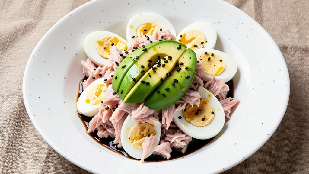 Tuna and Hard Boiled Egg Recipe: Crunchy Texture, No Mayo Needed