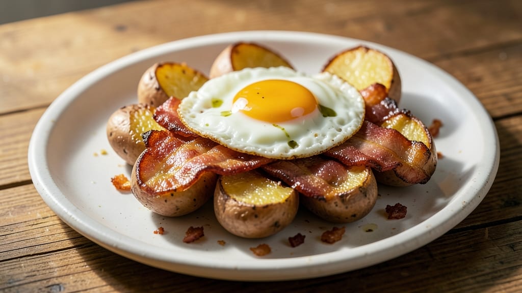 Bacon Egg Potato Recipe: Crispy Hash Brown Crunch With Runny Yolk Magic