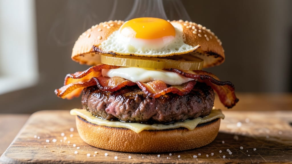 Bacon and Egg Burger Recipe: Crispy Bacon-Edged Breakfast Bites