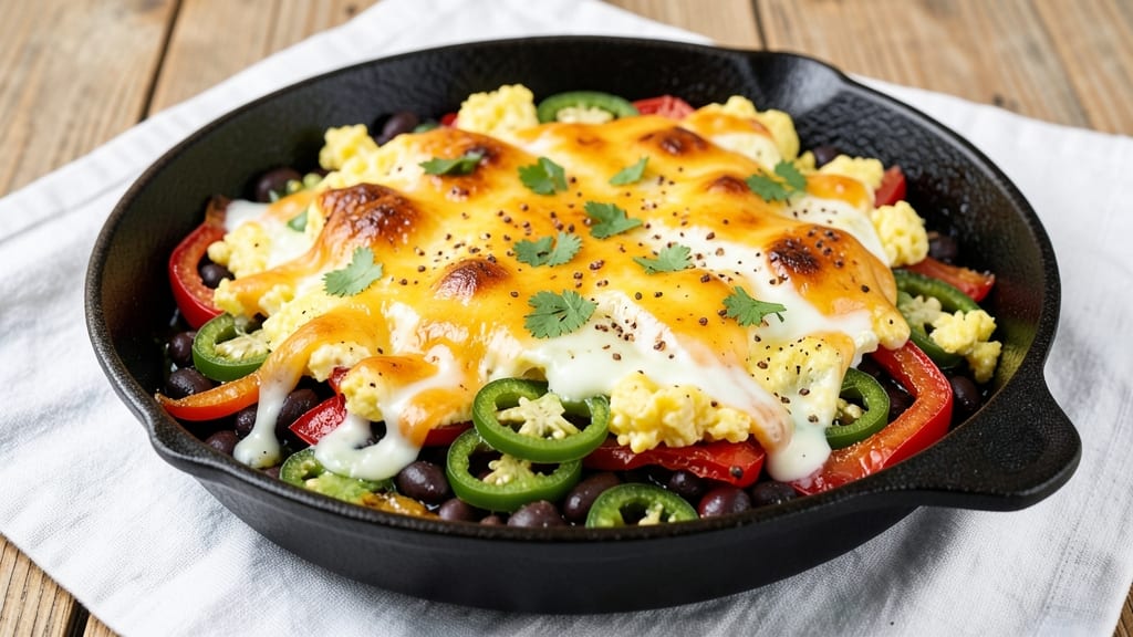 Southwestern Egg Bake Recipe: Smoky Cheddar and Black Bean Crunch