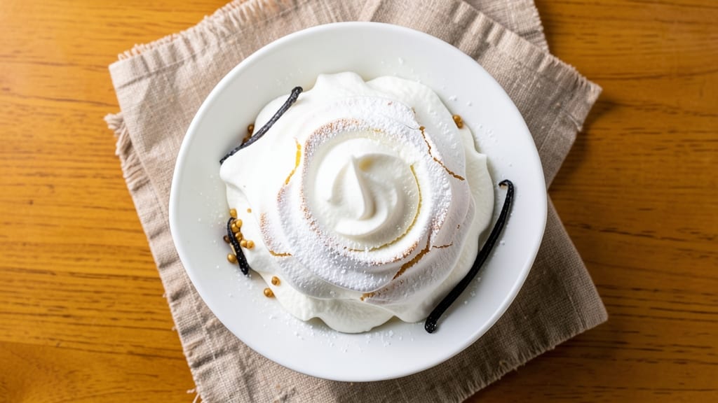 3 Egg Pavlova Recipe: Foil-Free Sandpaper Crunch With Vanilla Bean Swirls